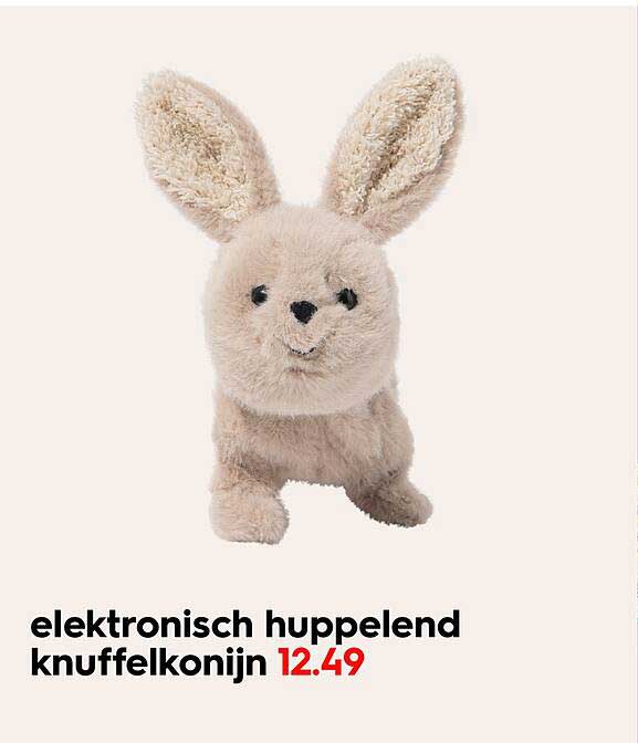 elektronisch huppelend knuffelkonijn