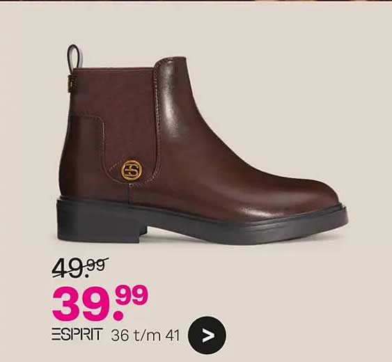 ESPRIT Enkellaarsjes nu voor slechts 39,99!