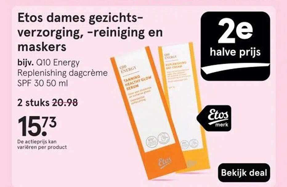 Etos dames gezichtsverzorging, -reiniging en maskers