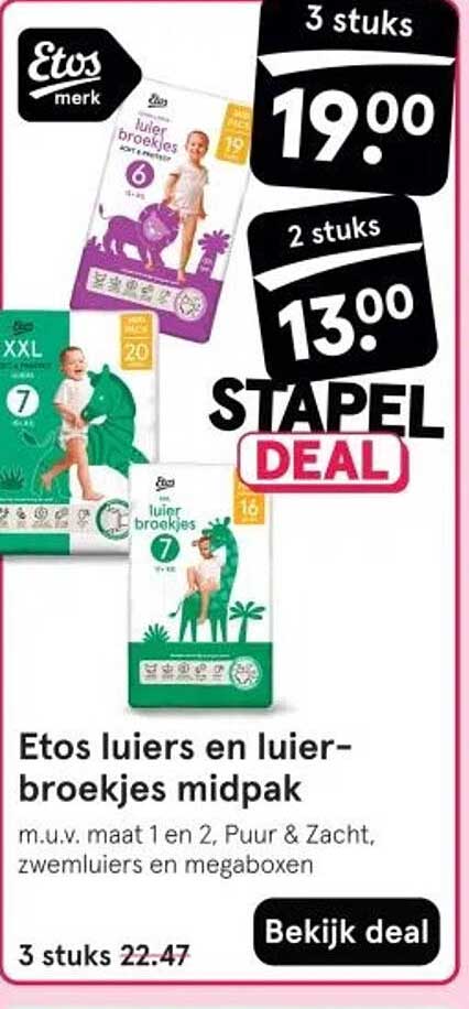 Etos luiers en luier-broekjes midpak