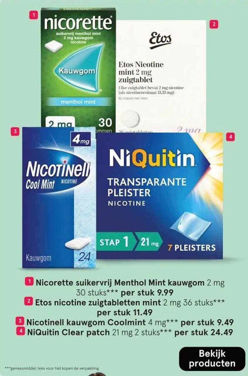 Etos Nicotine mint 2 mg zuigtablet