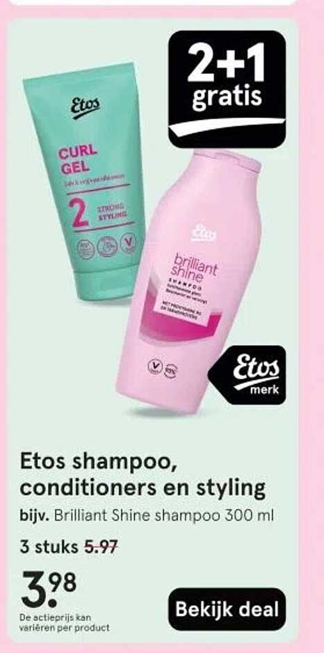 Etos shampoo, conditioners en styling