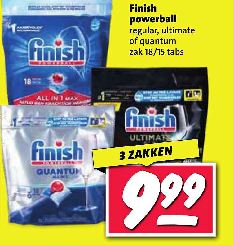 Finish powerball regular, ultimate of quantum zak 18/15 tabs