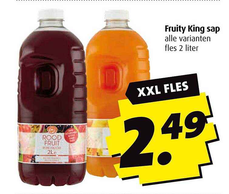Fruity King sap alle varianten fles 2 liter