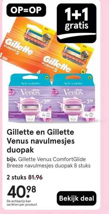 Gillette en Gillette Venus navulmesjes duopak