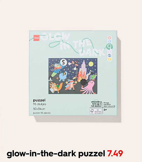 glow-in-the-dark puzzel