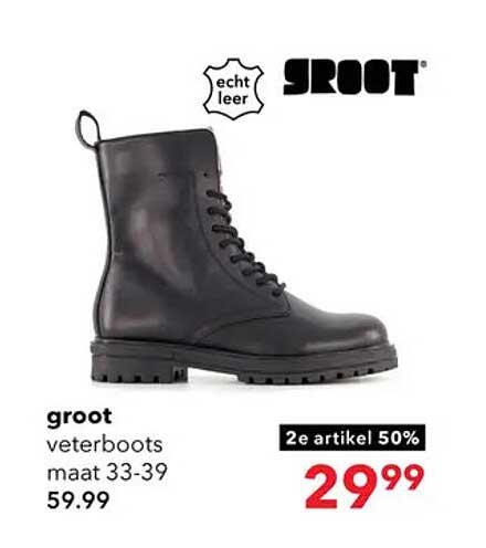 groot veterboots maat 33-39