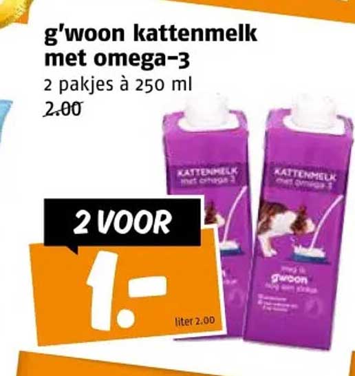 g'woon kattenmelk met omega-3