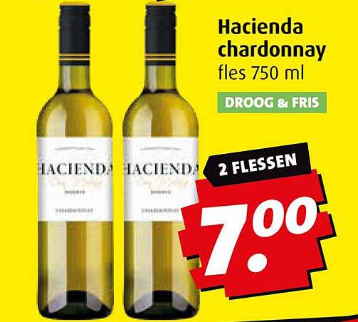 Hacienda chardonnay fles 750 ml