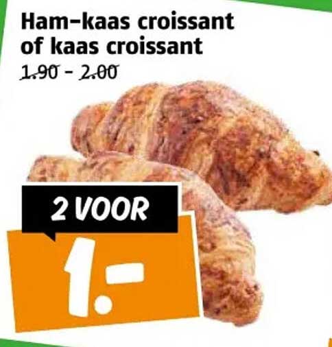 Ham-kaas croissant of kaas croissant