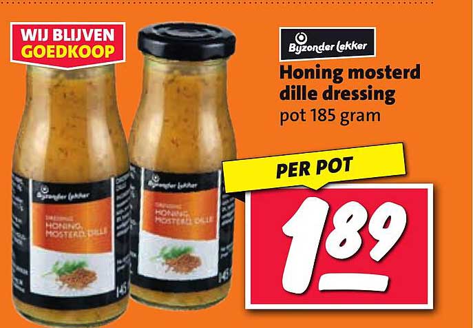 Honing mosterd dille dressing