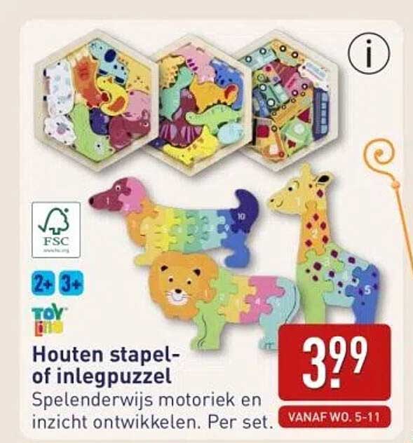 Houten stapel- of inlegpuzzel