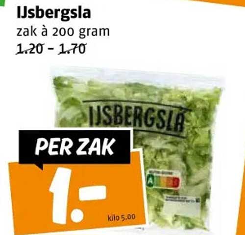 IJsbergsla zak à 200 gram