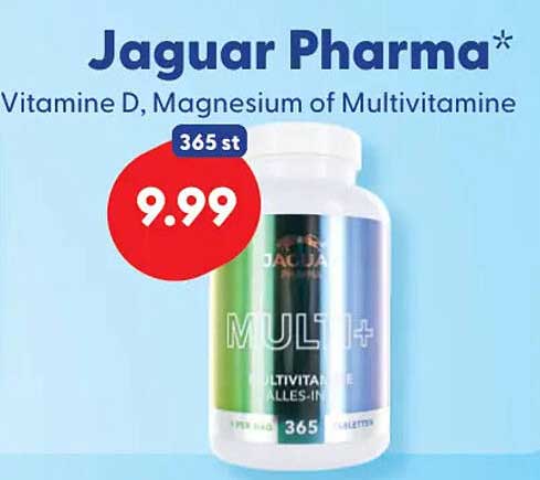 Jaguar Pharma* Vitamine D, Magnesium of Multivitamine