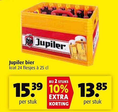Jupiler bier krat 24 flesjes à 25 cl
