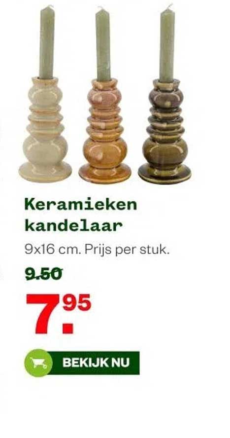 Keramieken kandelaar