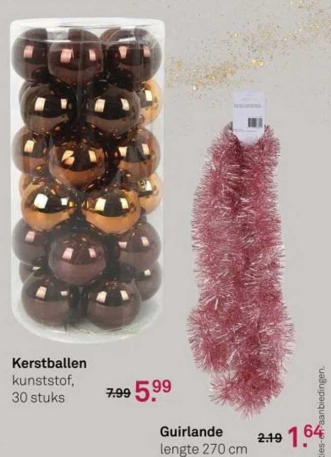 Kerstballen kunststof, 30 stuks