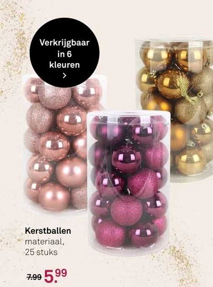 Kerstballen materiaal, 25 stuks