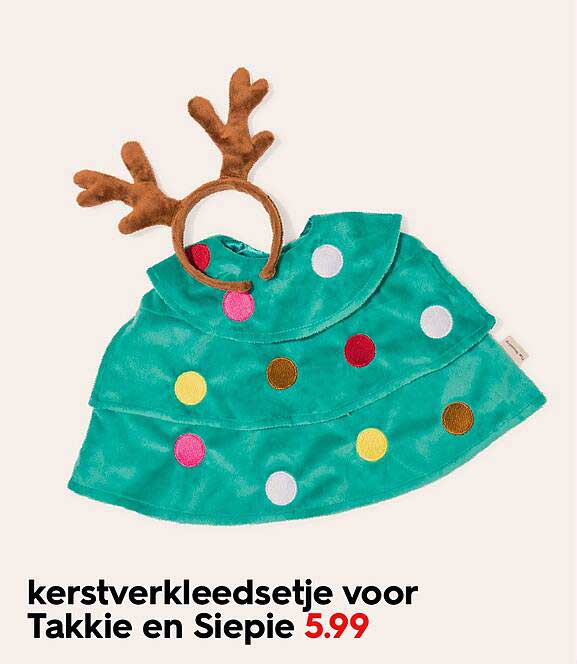 kerstverkleedsetje voor Takkie en Siepie 5.99