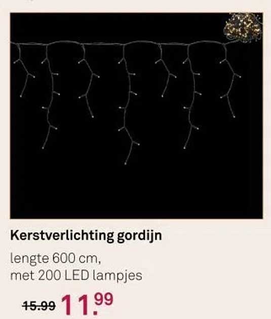 Kerstverlichting gordijn