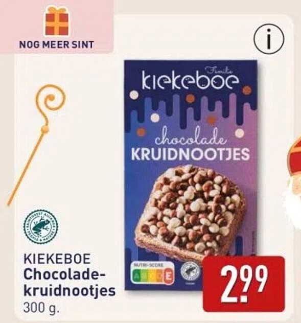 KIEKEBOE Chocolade-kruidnootjes 300 g.