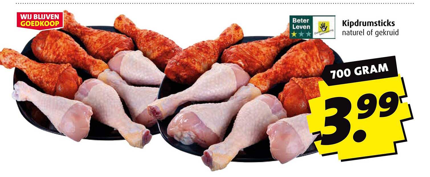 Kipdrumsticks natuur of gekruid