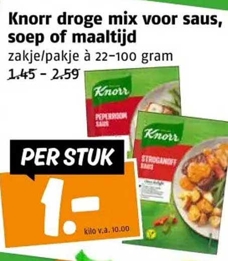 Knorr droge mix voor saus, soep of maaltijd