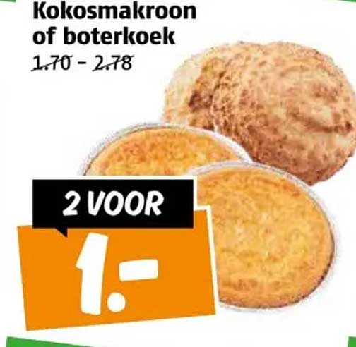 Kokosmakroon of botert koek