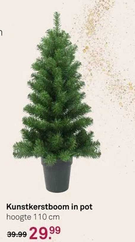 Kunstkerstboom in pot