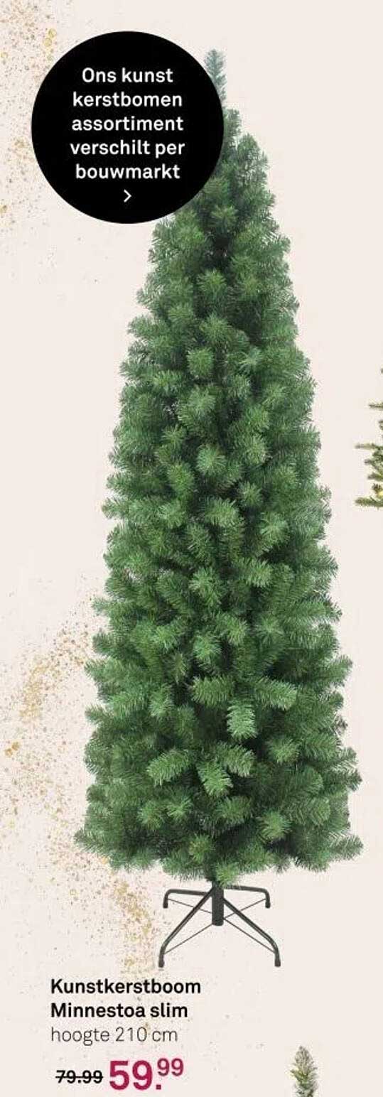Kunstkerstboom Minnestoa slim hoogte 210 cm