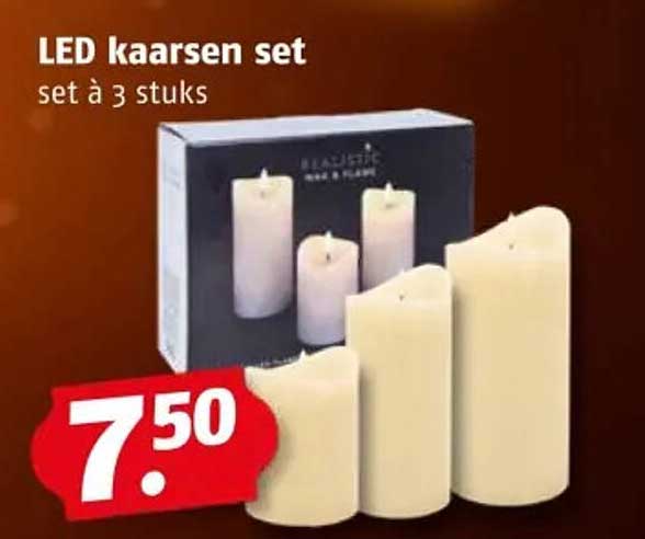 LED kaarsen set set à 3 stuks