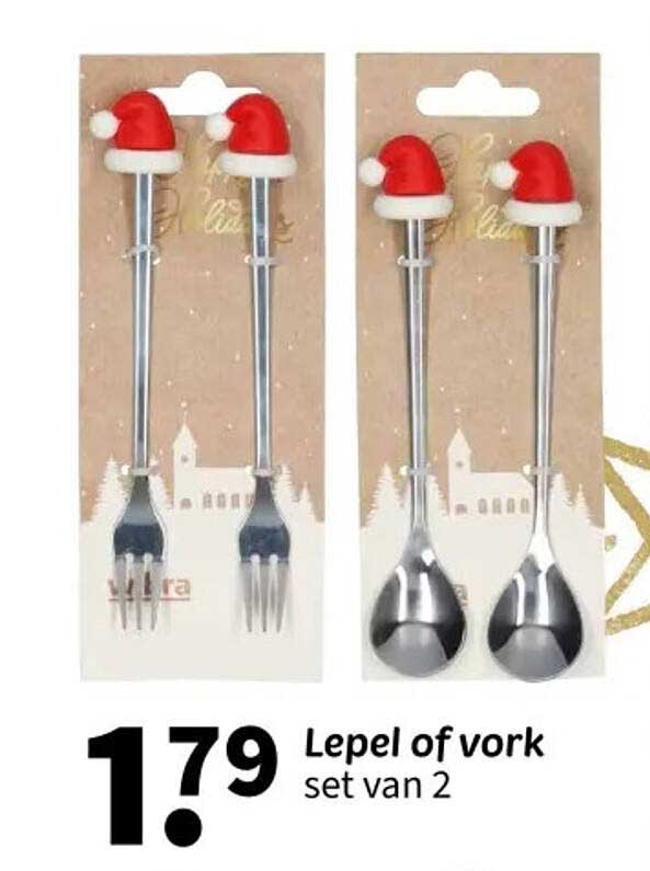 Lepel of vork set van 2