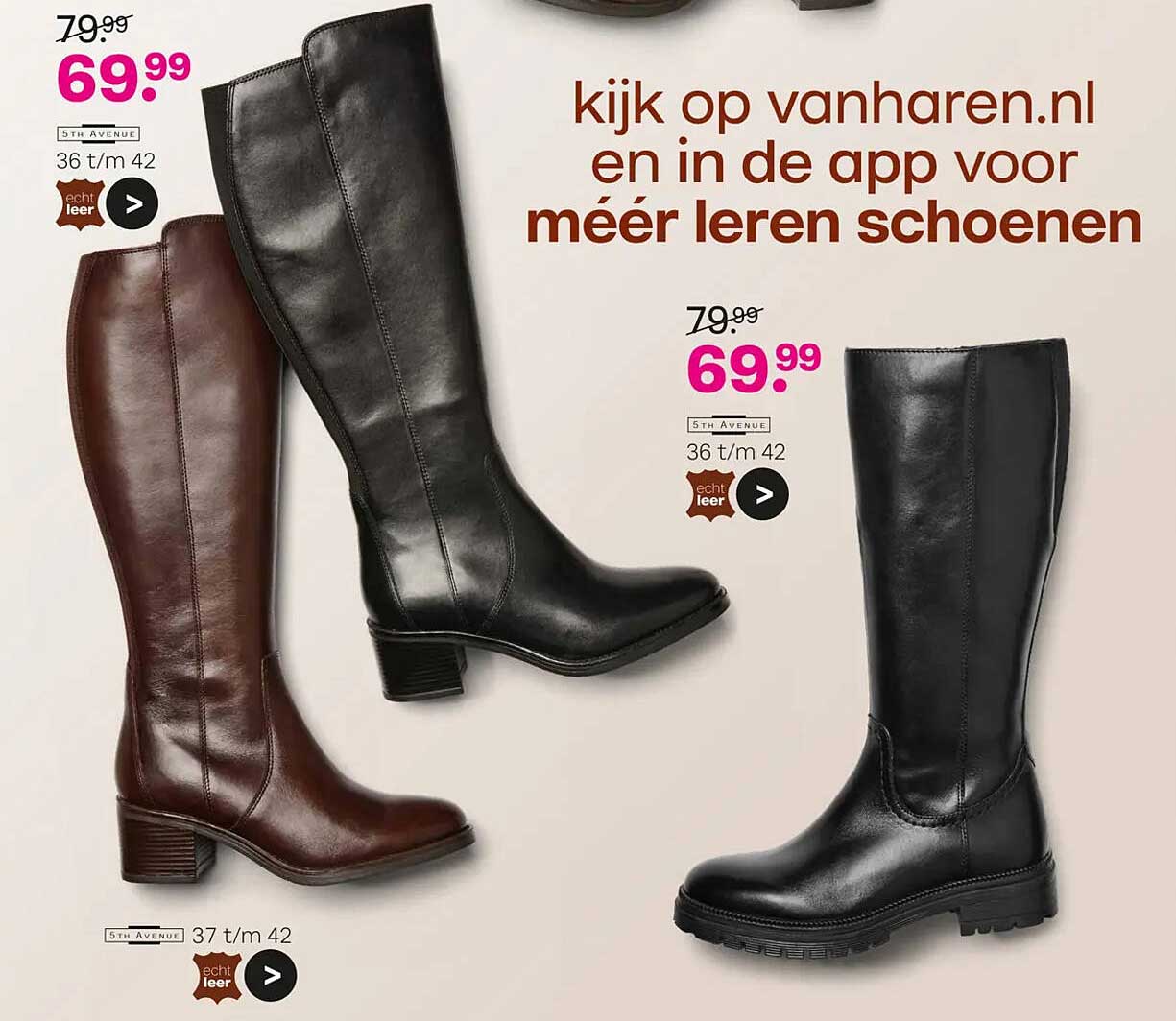 Leren laarzen van 79,99 voor 69,99