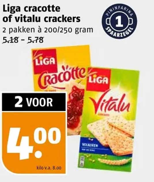 Liga cracotte of vitalu crackers