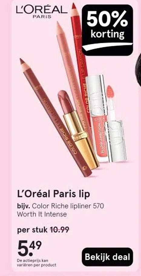 L’Oréal Paris lip bijv. Color Riche lipliner 570 Worth It Intense
