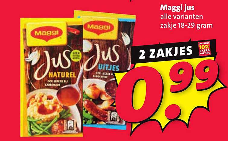 Maggi jus alle varianten zakje 18-29 gram 2 zakjes