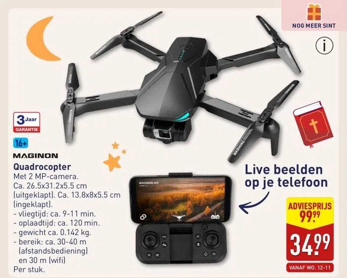 MAGINON Quadrocopter met 2 MP-camera
