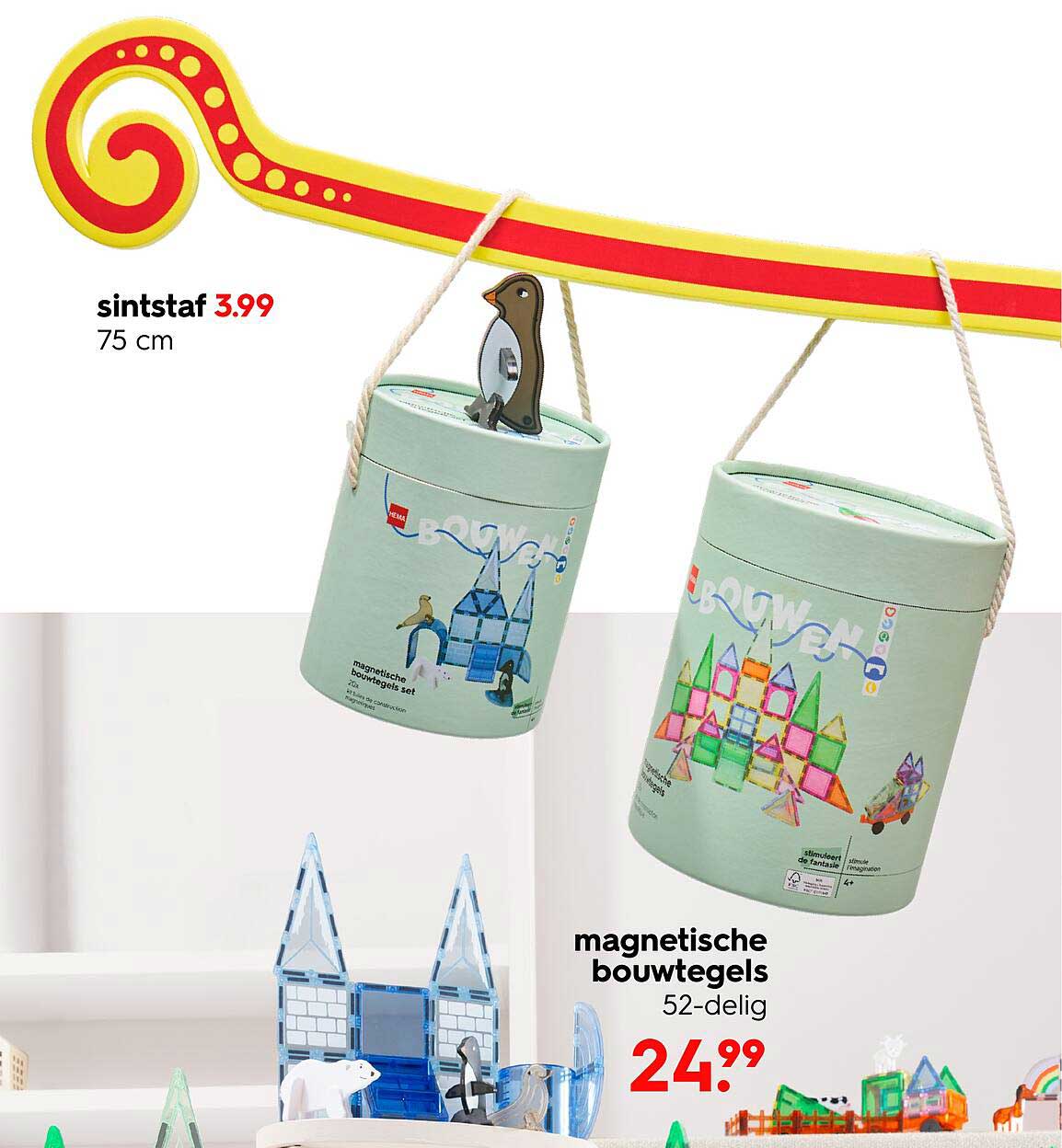 magnetische bouwtegels 52-delig