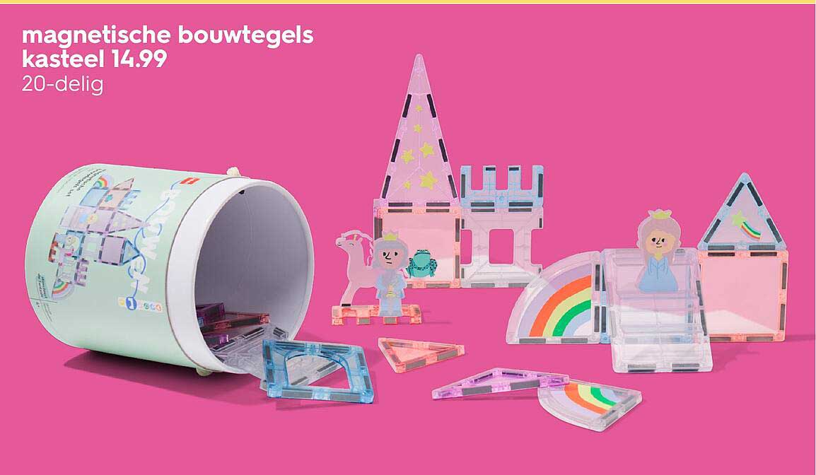 magnetische bouwtegels kasteel 14.99
