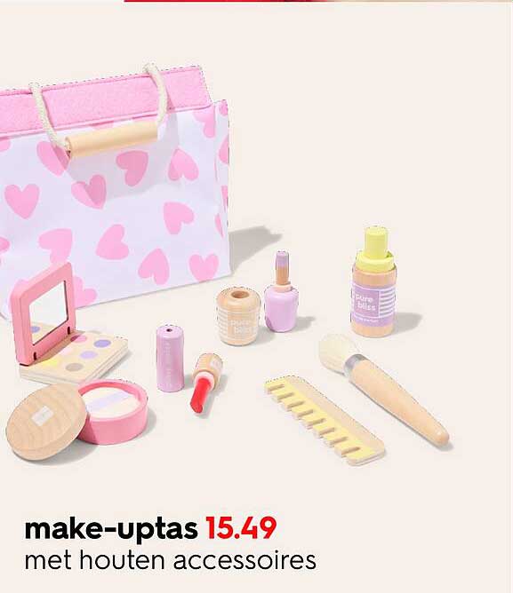 make-uptas 15.49 met houten accessoires