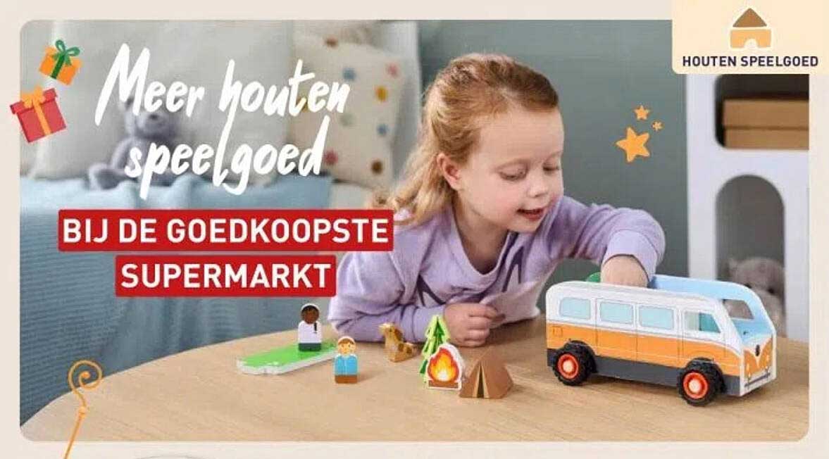 Meer houten speelgoed bij de goedkoopste supermarkt