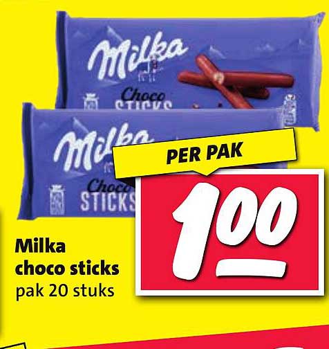 Milka choco sticks pak 20 stuks