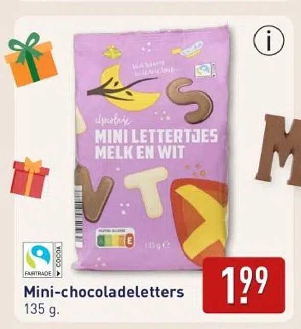 Mini-chocoladeletters