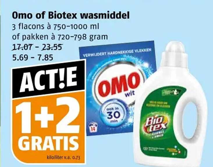 Omo of Biotex wasmiddel