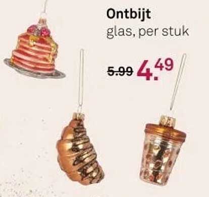 Ontbijt glas, per stuk