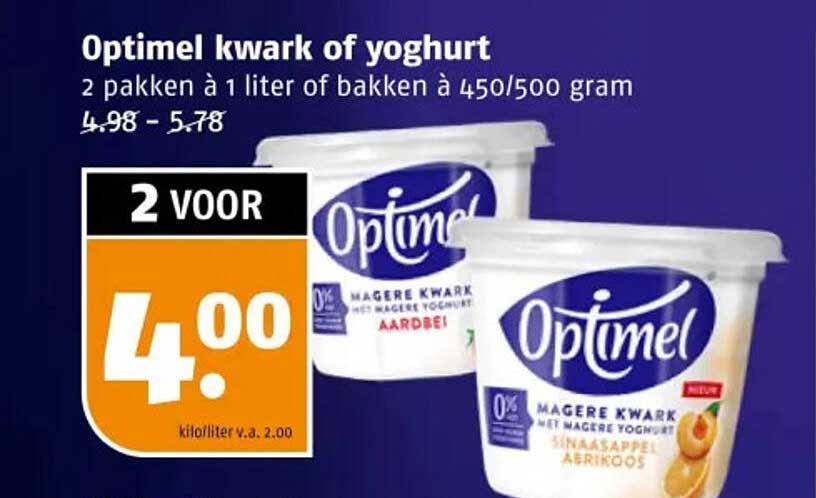 Optimel kwark of yoghurt