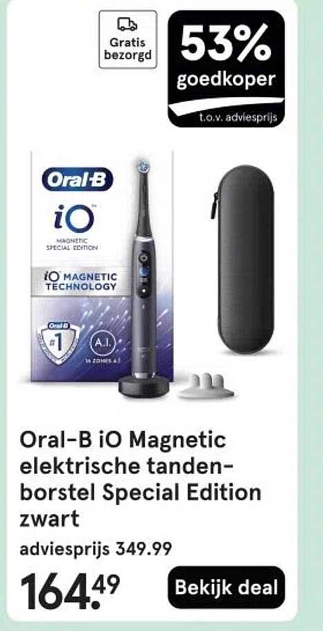 Oral-B iO Magnetic elektrische tandenborstel Special Edition zwart