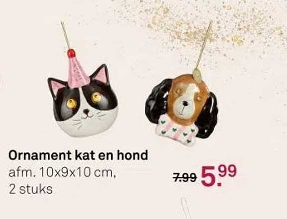 Ornament kat en hond