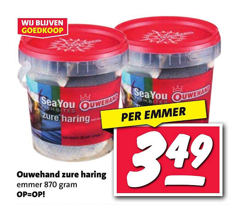 Ouwehand zure haring emmer 870 gram