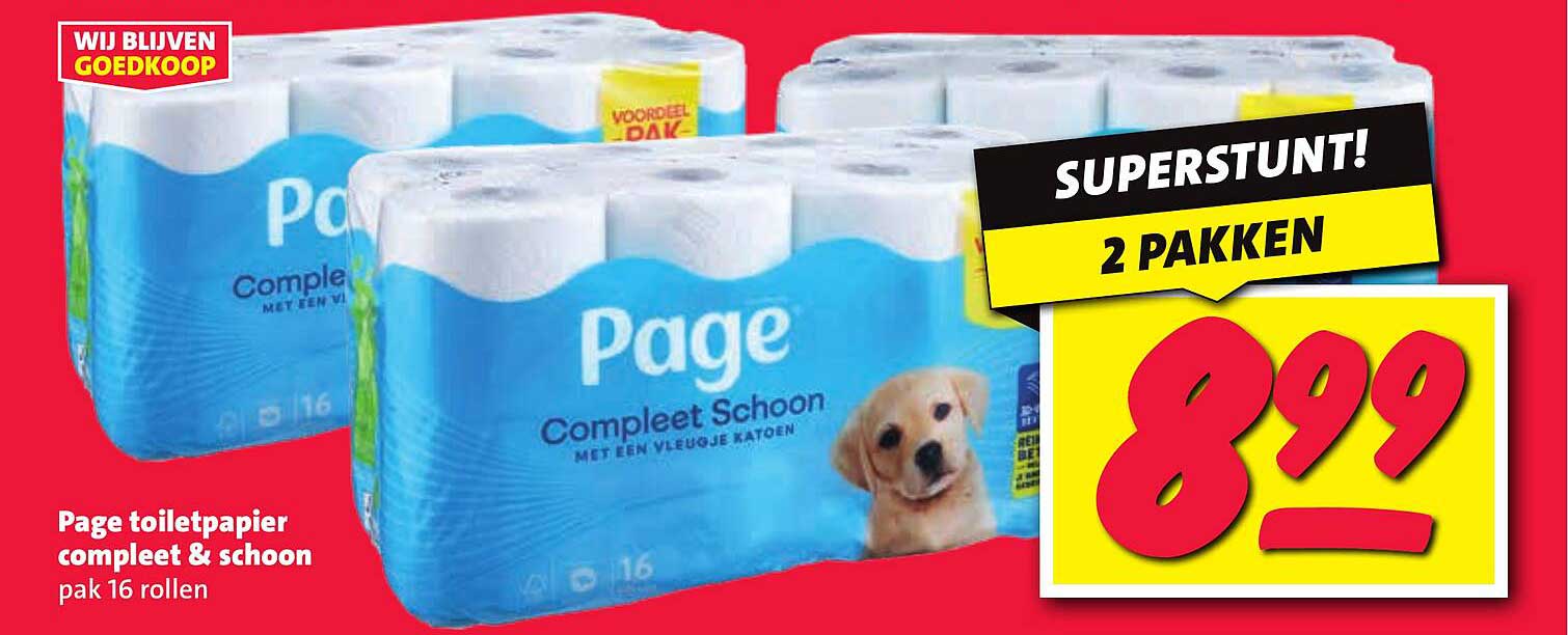Page toiletpapier compleet & schoon